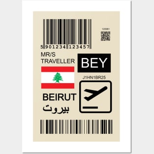 Beirut Lebanon travel ticket Posters and Art